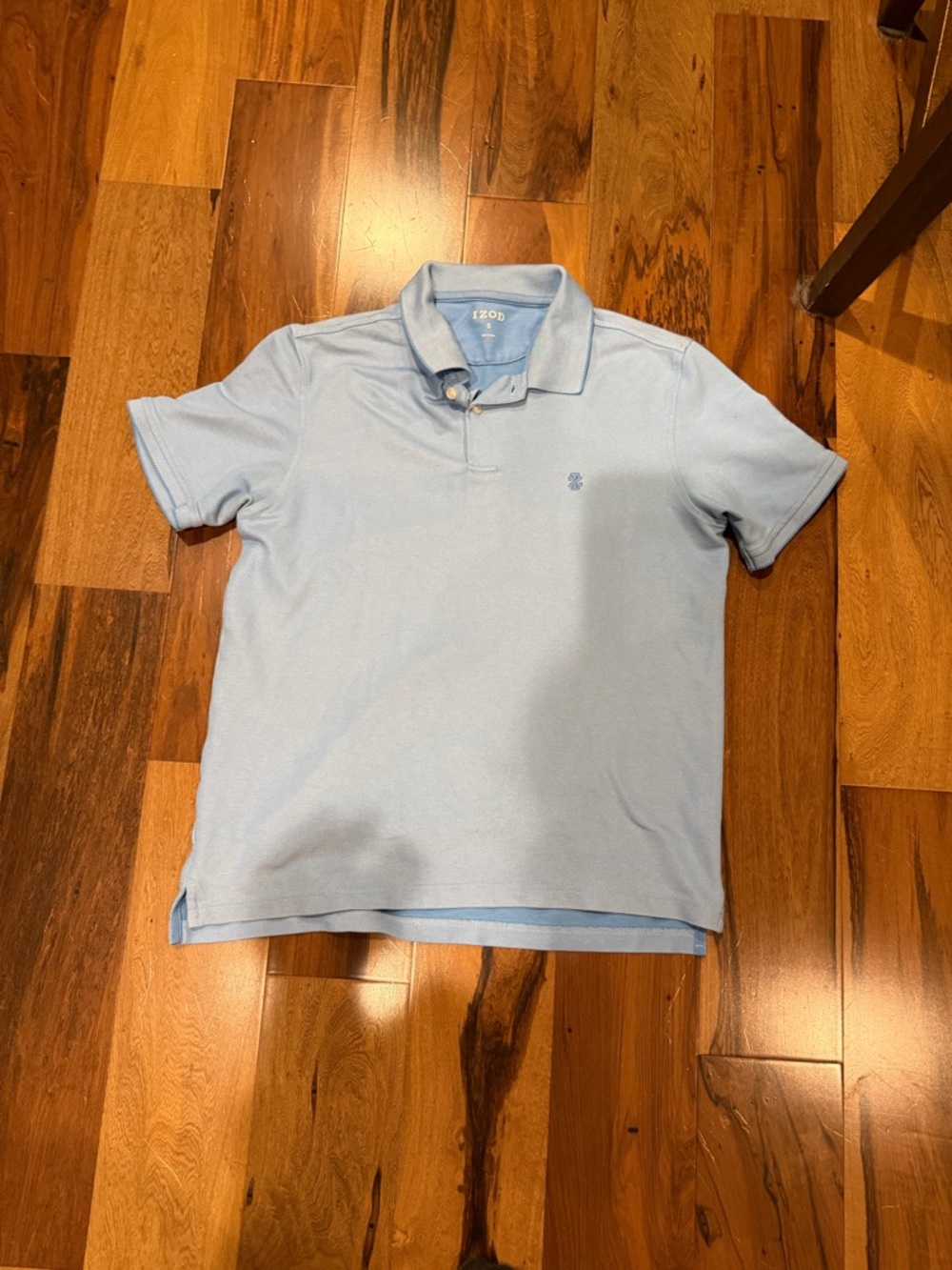 Izod Light Blue Short-Sleeve Pique Polo Mens size S